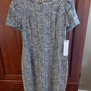 Calvin Klein Women's Black and White Mini Dress